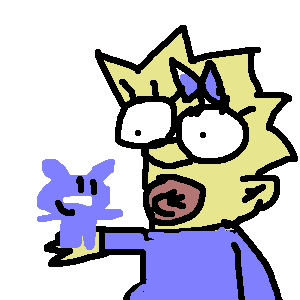 piddles meets maggie simpson by salazar1058